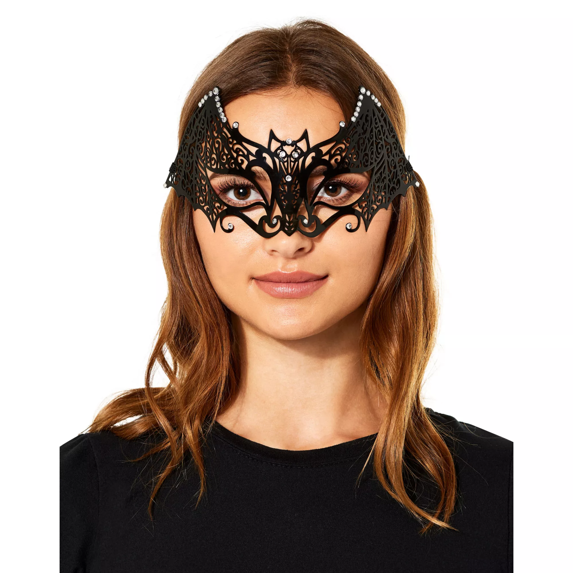 Rhinestone Bat Half Mask at Spirit Halloween