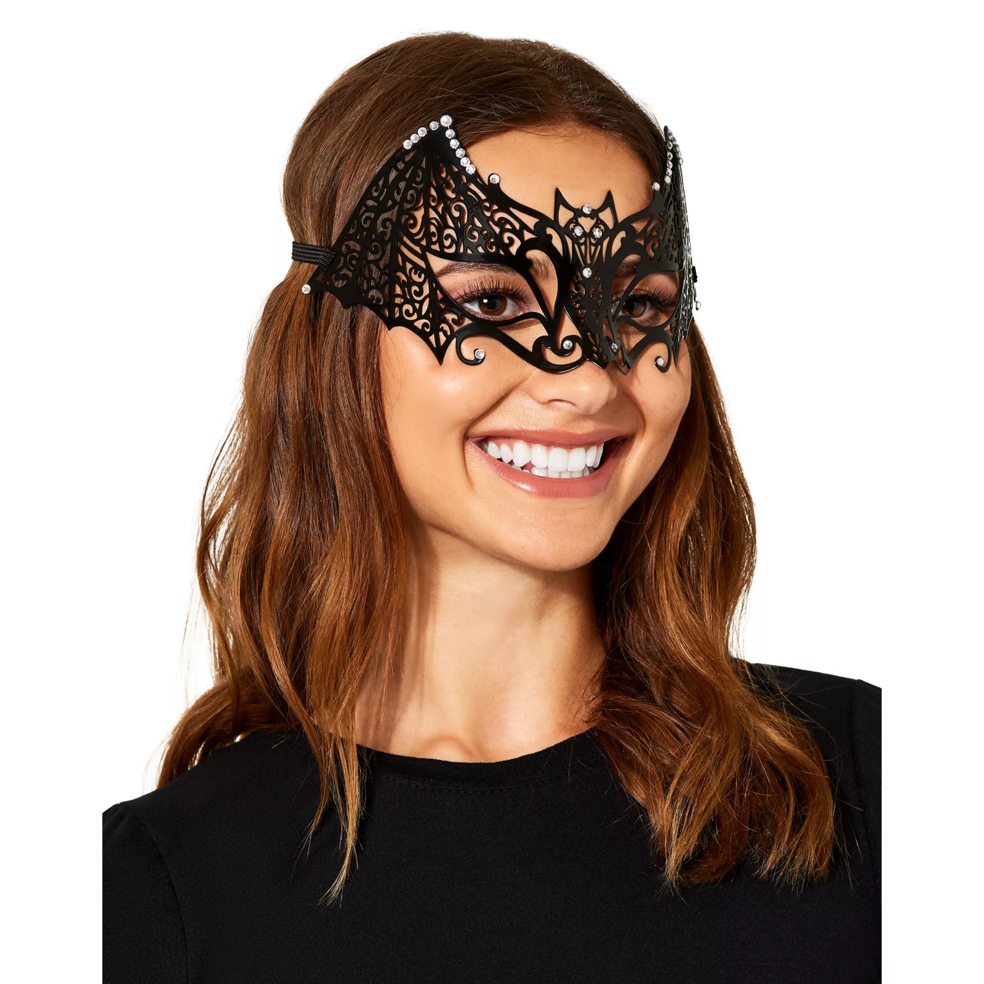 Rhinestone Bat Half Mask at Spirit Halloween