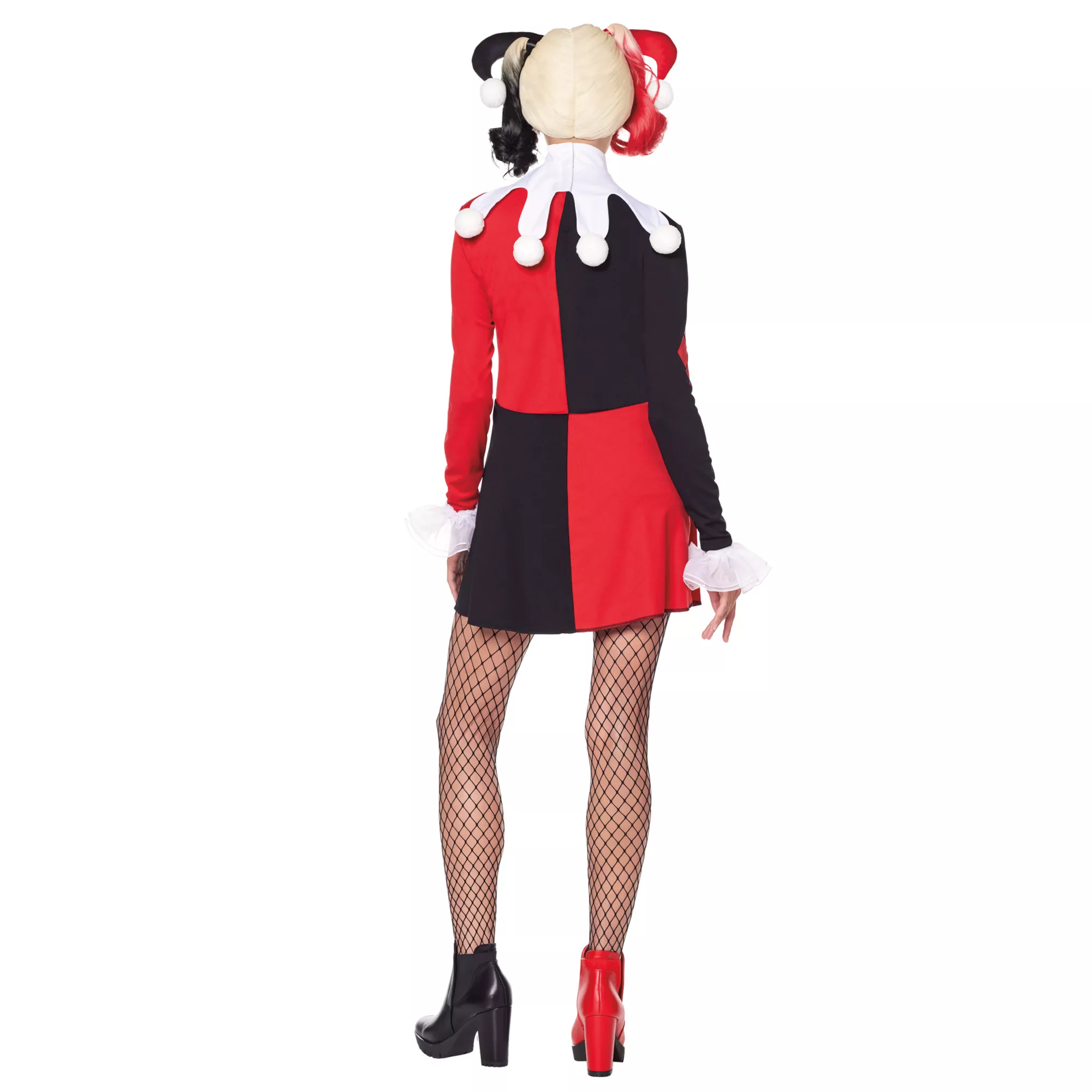 Adult Harley Quinn Red and Black Dress Costume - DC Villains at Spirit Halloween