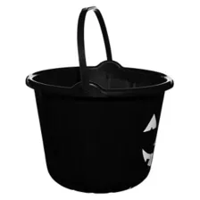 Glow in the Dark Black Pumpkin Treat Bucket at Spirit Halloween