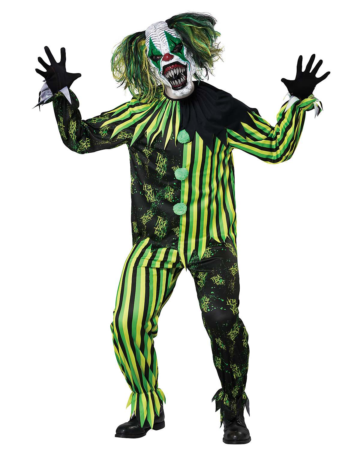 Adult Neon Chaos Clown Costume