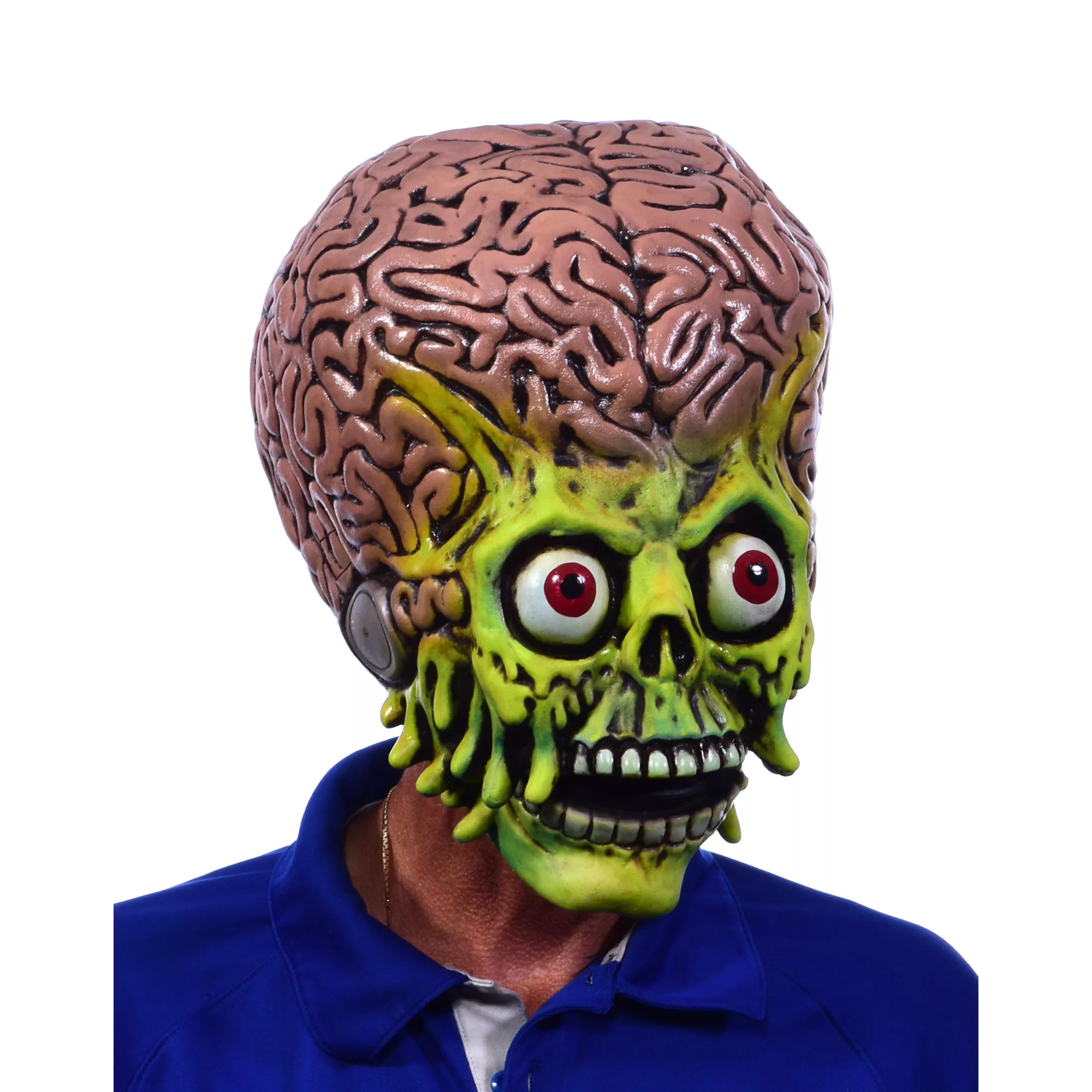 Martian Warrior Moving Mouth Full Mask - Mars Attacks! at Spencer's