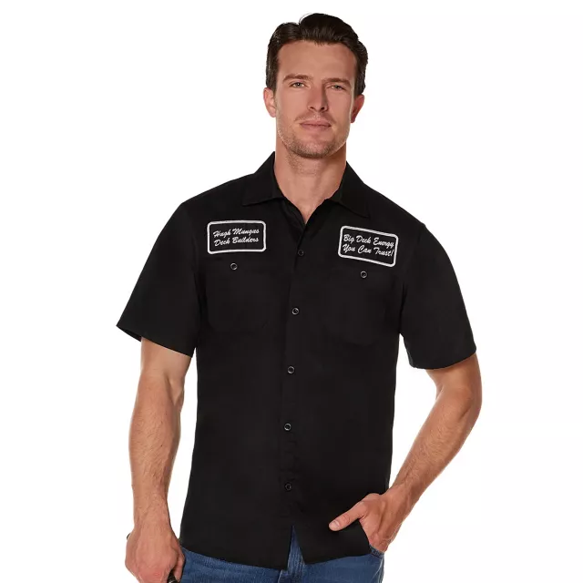 Hugh Mungus Deck Builders Work Shirt - Spirithalloween.com