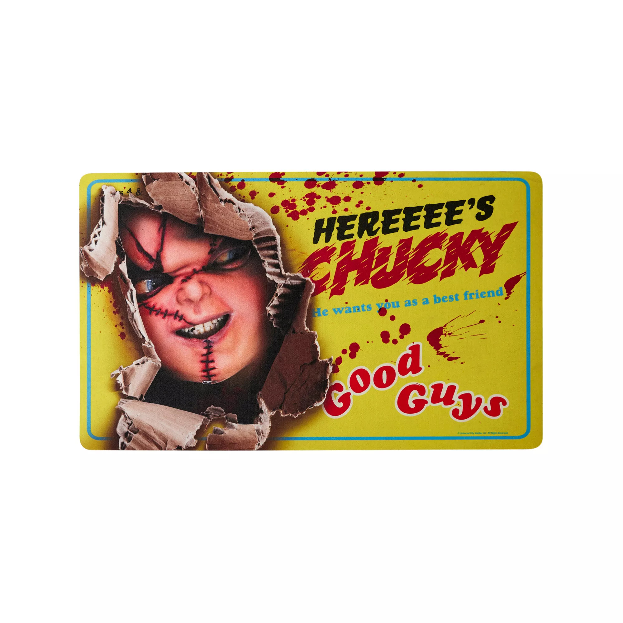 Here's Chucky Doormat at Spencer's