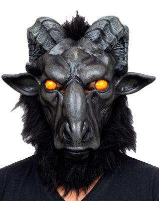 Full Face Scary Demon Goat Skull Mask Horror Movie Decor Devil Head  Halloween Costume 