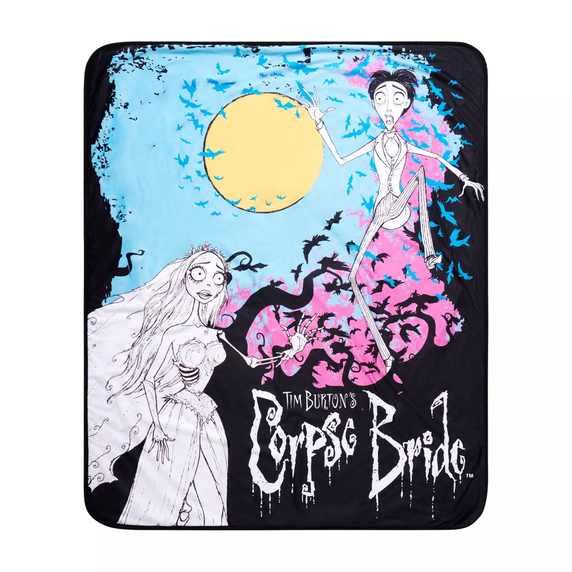 Corpse Bride Reversible Fleece Blanket at Spencer's
