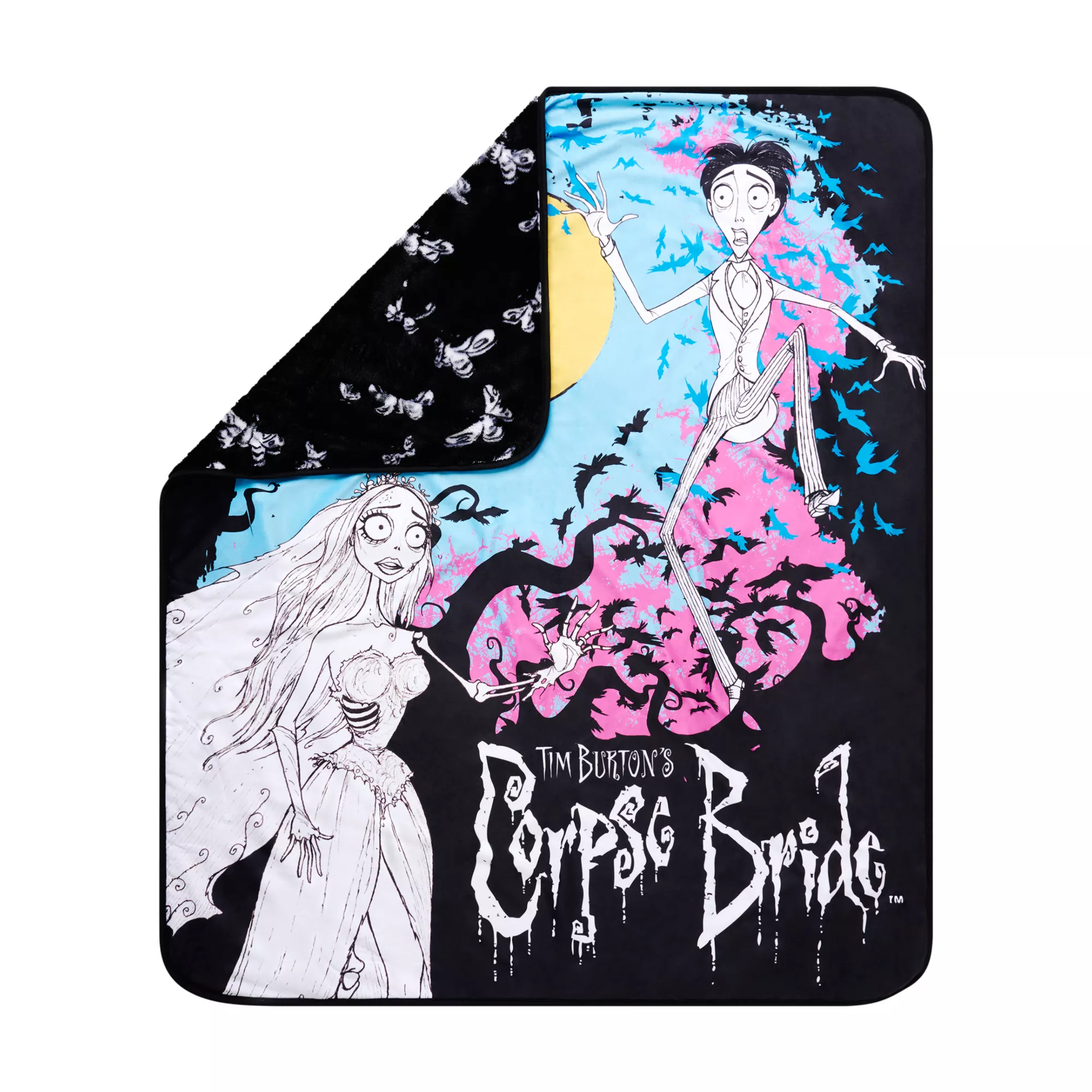 Corpse Bride Reversible Fleece Blanket at Spencer's