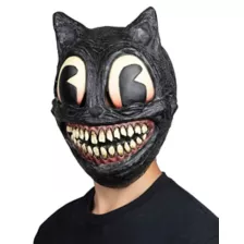 Creepy Cartoon Cat Full Mask at Spencer's