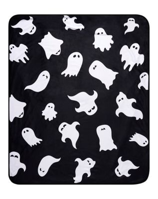 Ghost Print Fleece Blanket - Spirithalloween.com