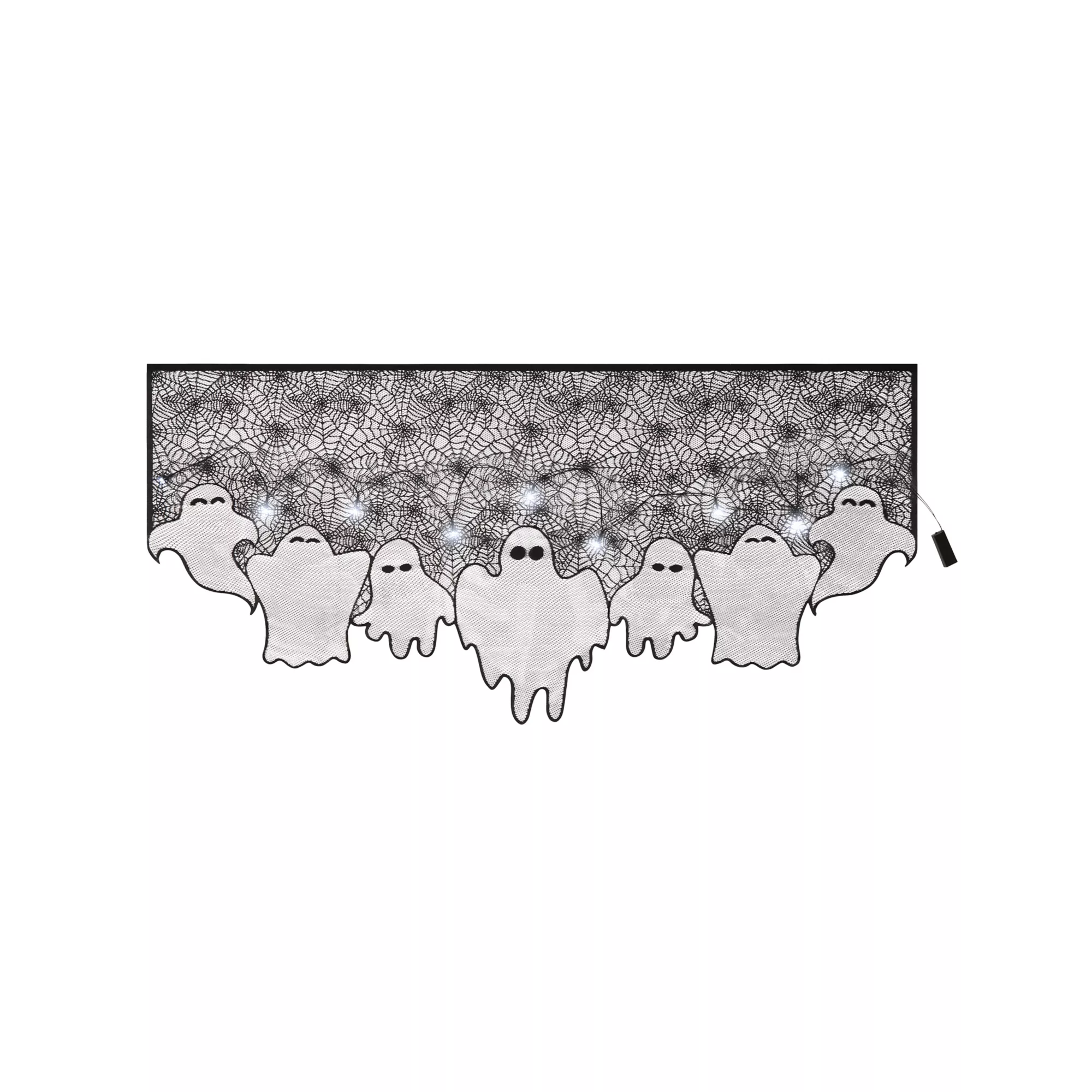 Light-Up Lace Ghost Mantel Scarf at Spencer's