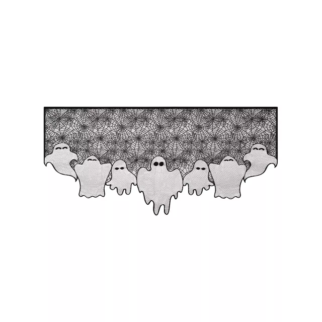 Light-Up Lace Ghost Mantel Scarf at Spencer's