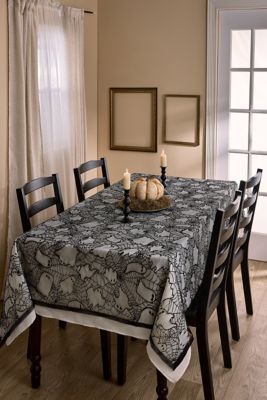 01652569 - Black Lace Ghost Tablecloth
