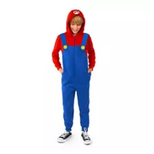 Kids Mario Jumpsuit With Hood - Super Mario Bros. at Spirit Halloween