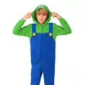 Kids Luigi Hooded Jumpsuit - Super Mario Bros. at Spirit Halloween