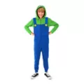 Kids Luigi Hooded Jumpsuit - Super Mario Bros. at Spirit Halloween