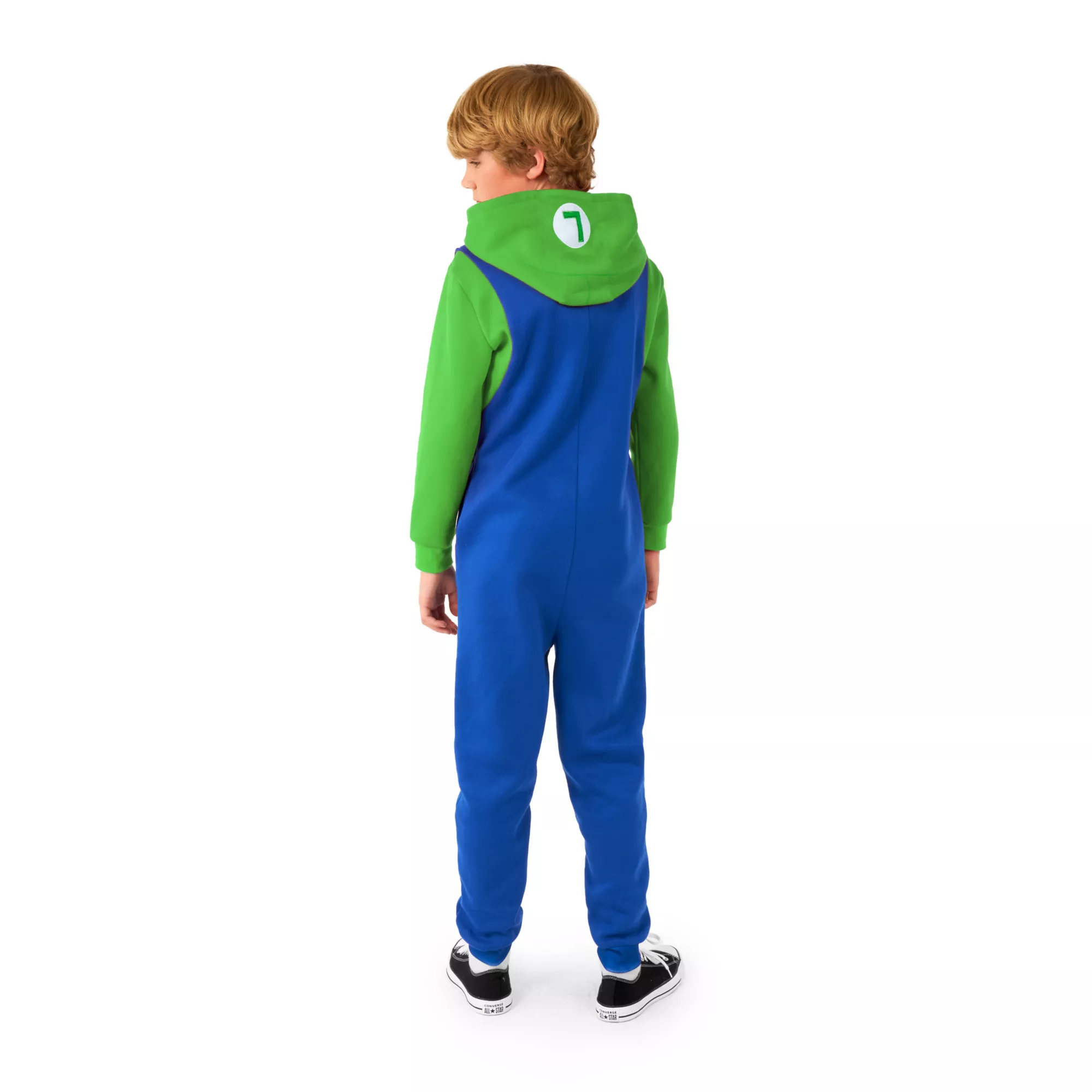 Kids Luigi Hooded Jumpsuit - Super Mario Bros. at Spirit Halloween