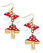 Multi-Pack Red Mushroom Earrings and Necklace Set