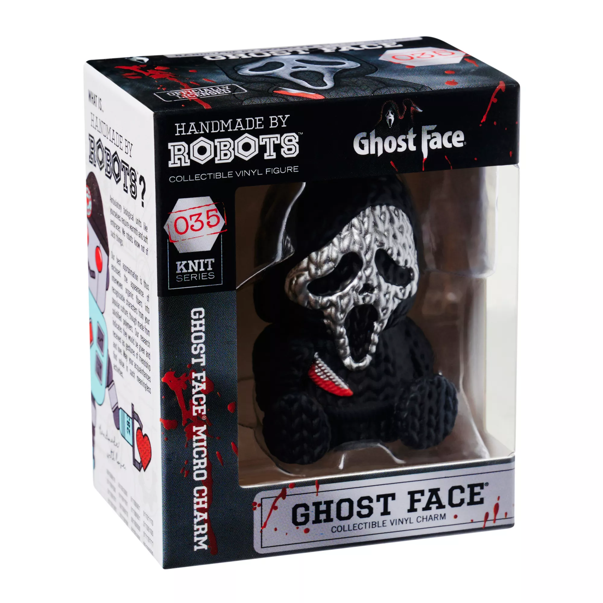 Ghost Face Metallic Silver Micro Charm at Spencer's