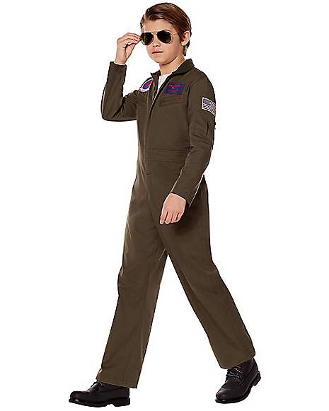 Kids Top Gun Jumpsuit Costume