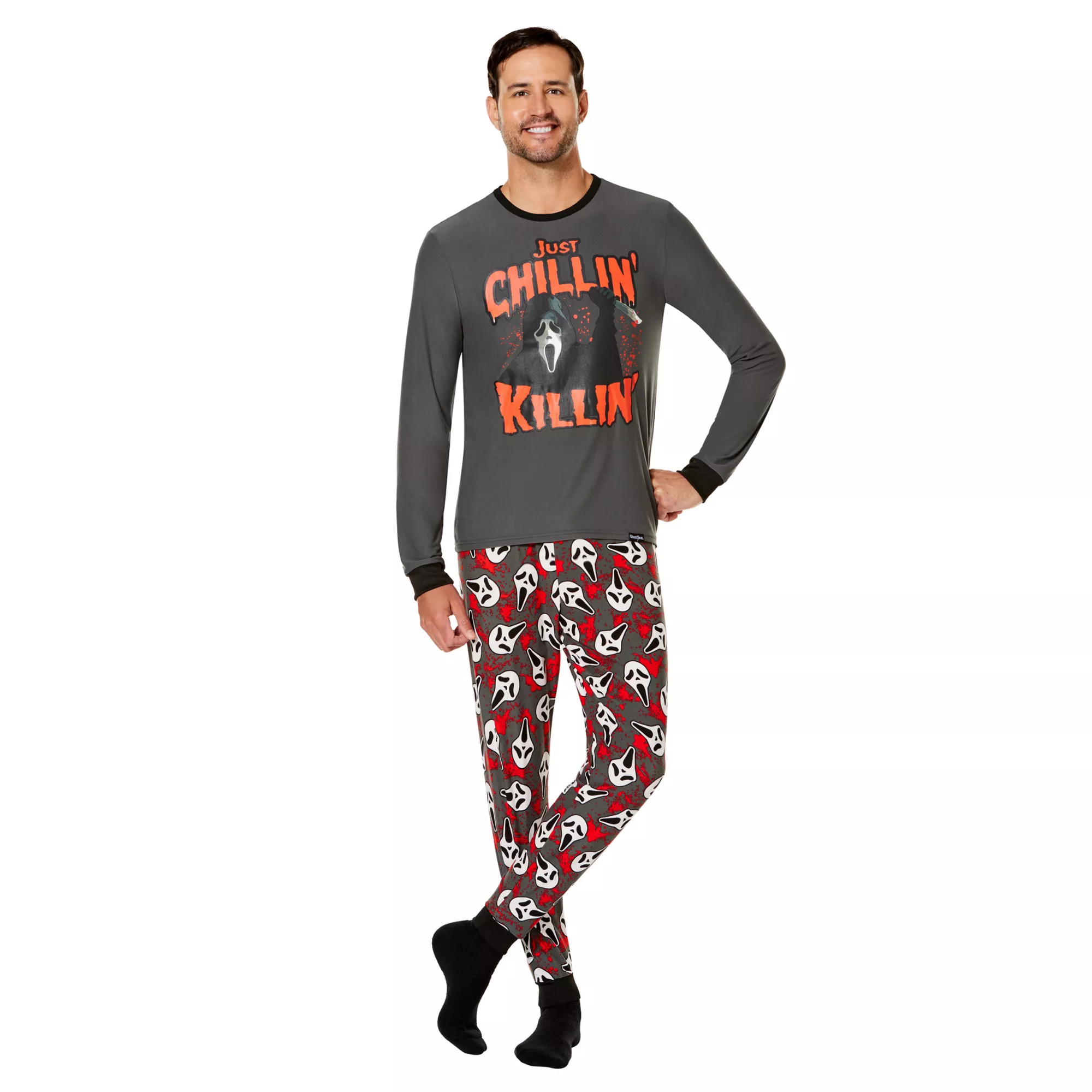 Adult Ghost Face Pajama Set at Spencer's
