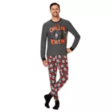 Adult Ghost Face Pajama Set at Spencer's