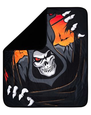 Spirit Halloween Reversible Reaper Fleece Blanket