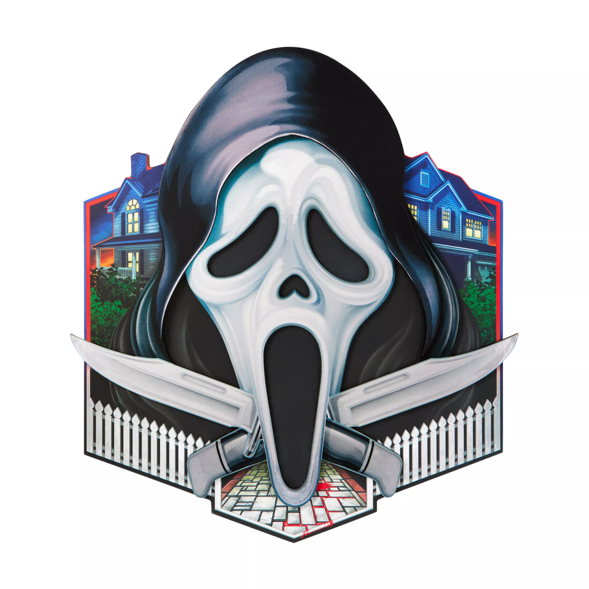 Ghost Face Fence Sign at Spencer's