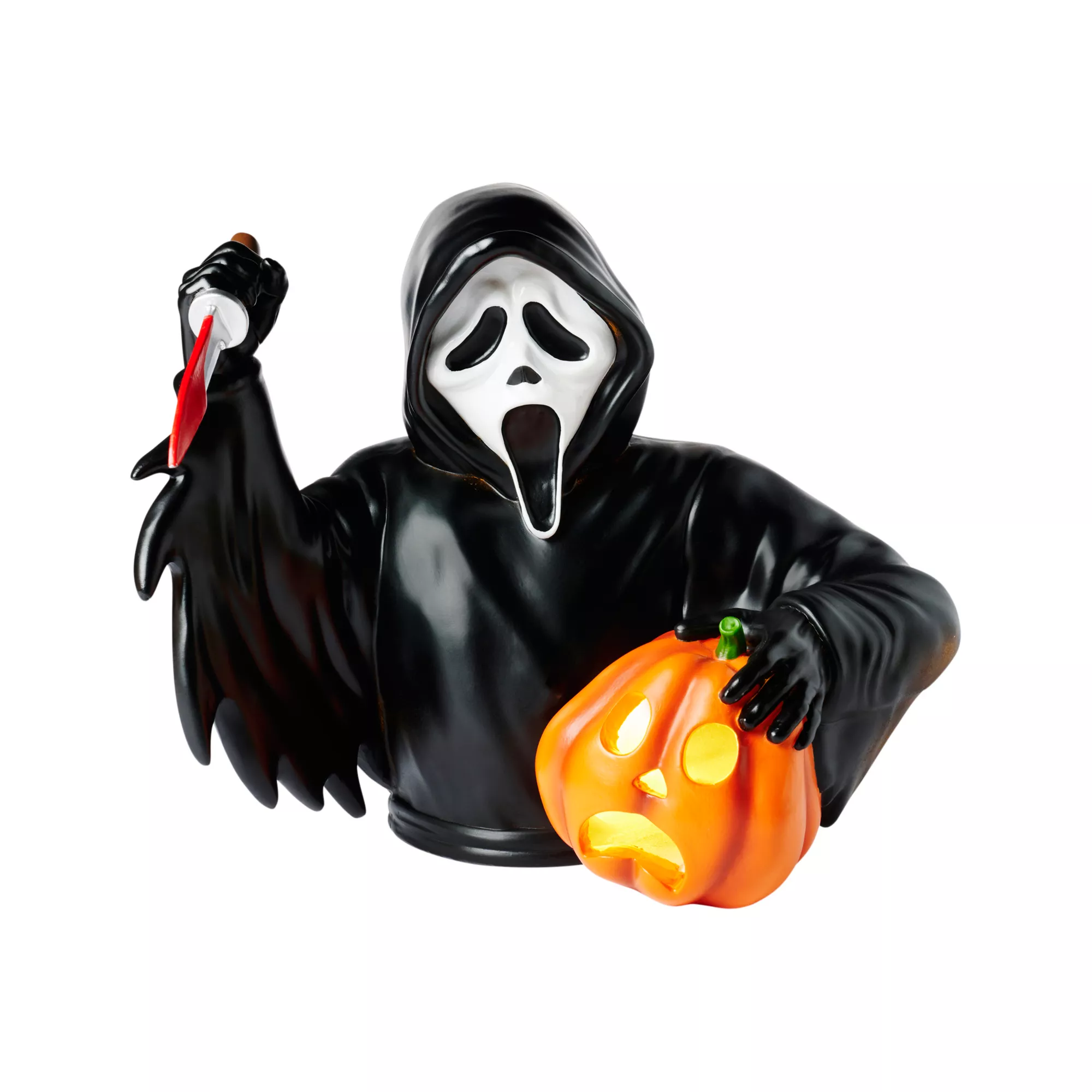 Light-Up Ghost Face Bust Statue at Spencer's