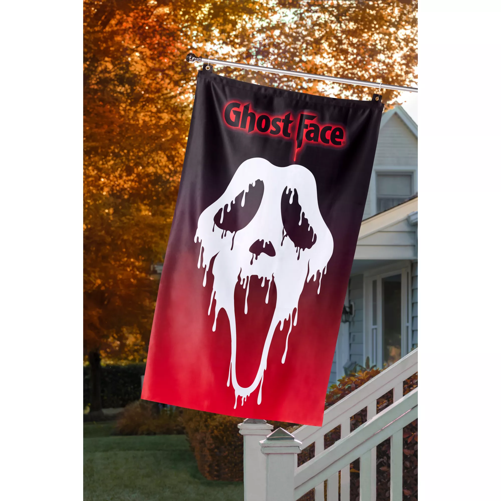 Ghost Face Drip Flag at Spencer's