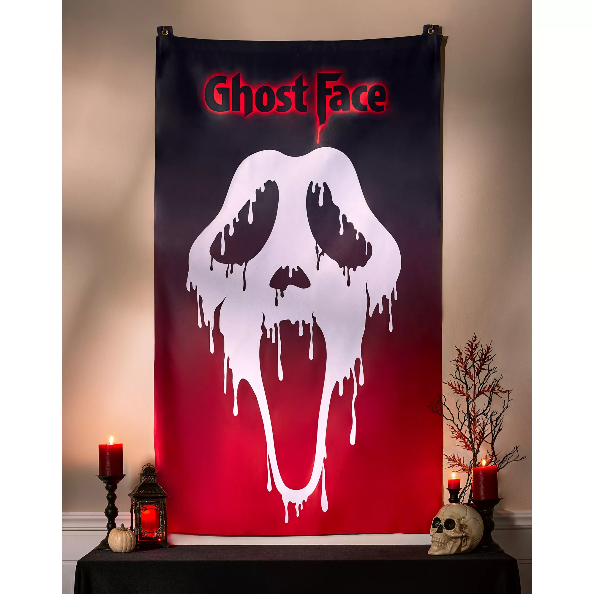 Ghost Face Drip Flag at Spencer's