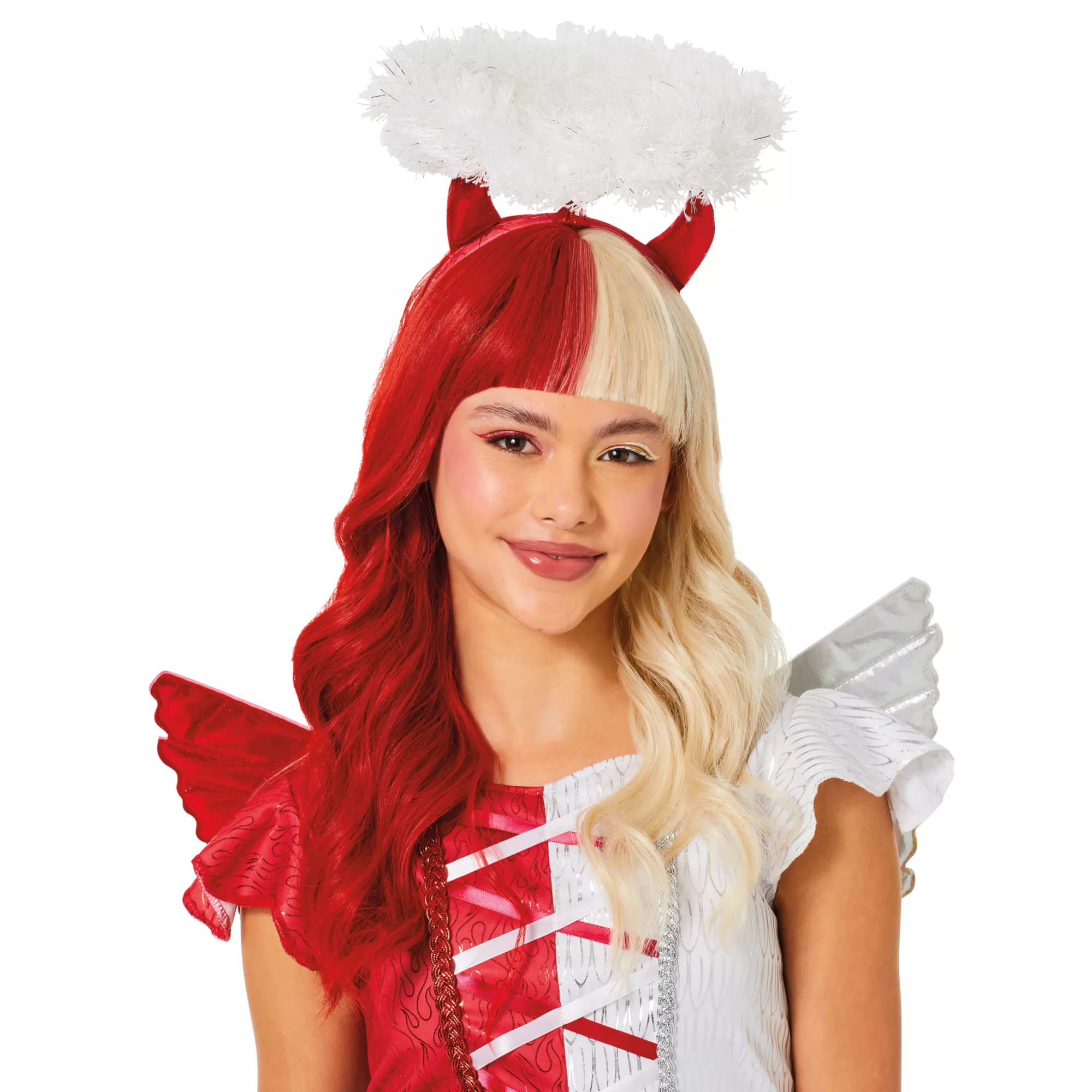 Kids Heat Resistant Angel Devil Split Wig at Spirit Halloween