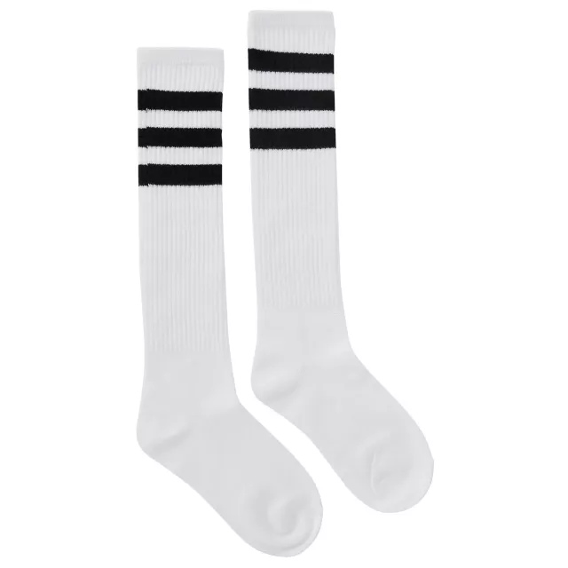 Triple Black Stripe Knee High Socks - Spirithalloween.com