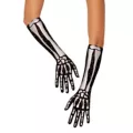 Skeleton Rhinestone Mesh Gloves at Spirit Halloween