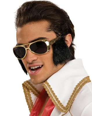 Gold Elvis Sunglasses With Sideburns Elvis Presley 