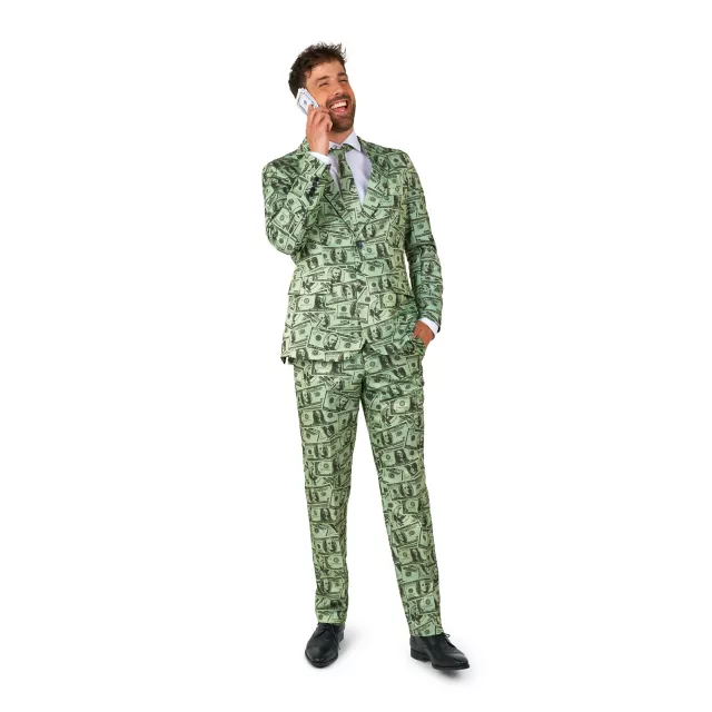 Adult Money Printed Suit Costume - Spirithalloween.com