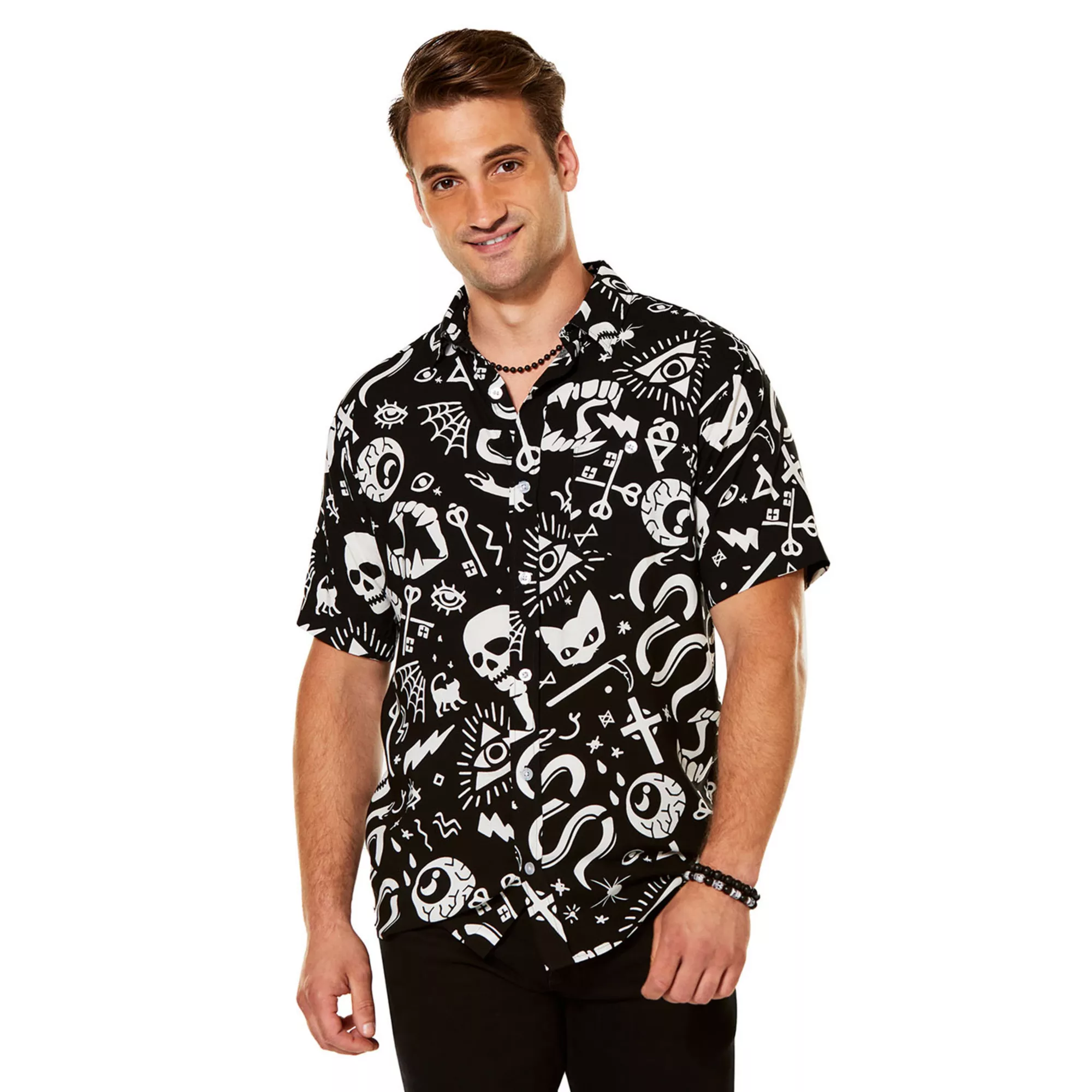 Adult Mystical Icons Button Up Shirt at Spirit Halloween