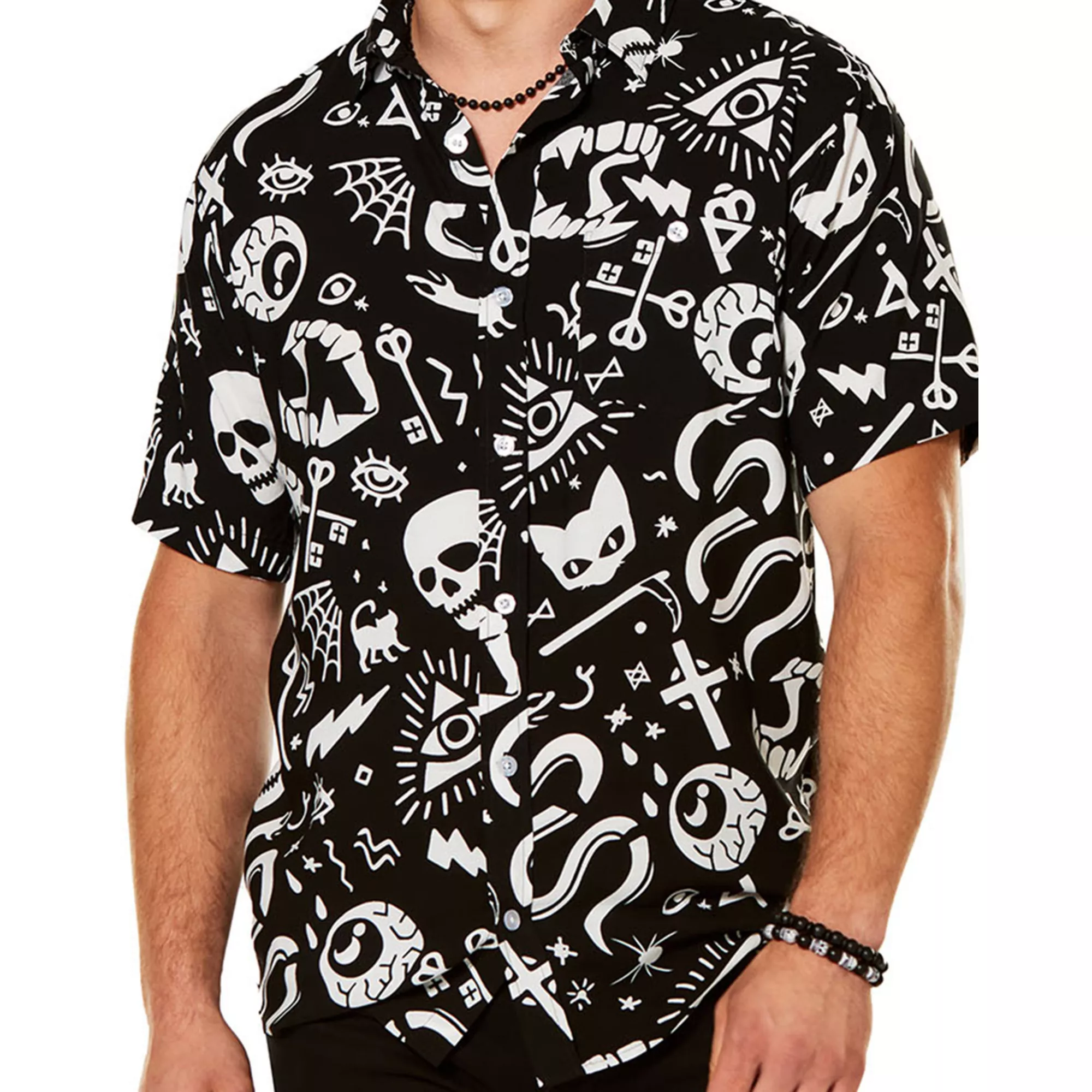Adult Mystical Icons Button Up Shirt at Spirit Halloween