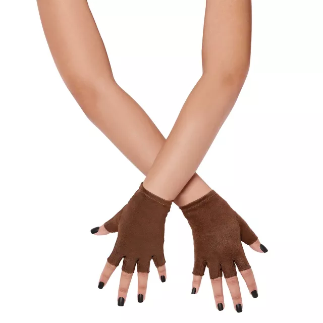 Kid s Brown Fingerless Gloves by Spirit Halloween