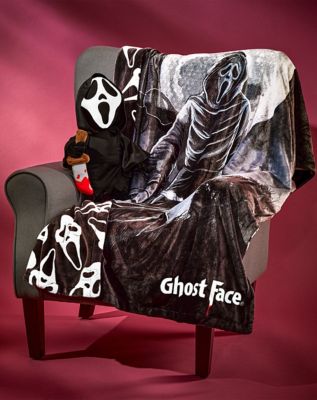  Ke1Clo Ghost Plush Blanket, Double-Sided Spooktacular