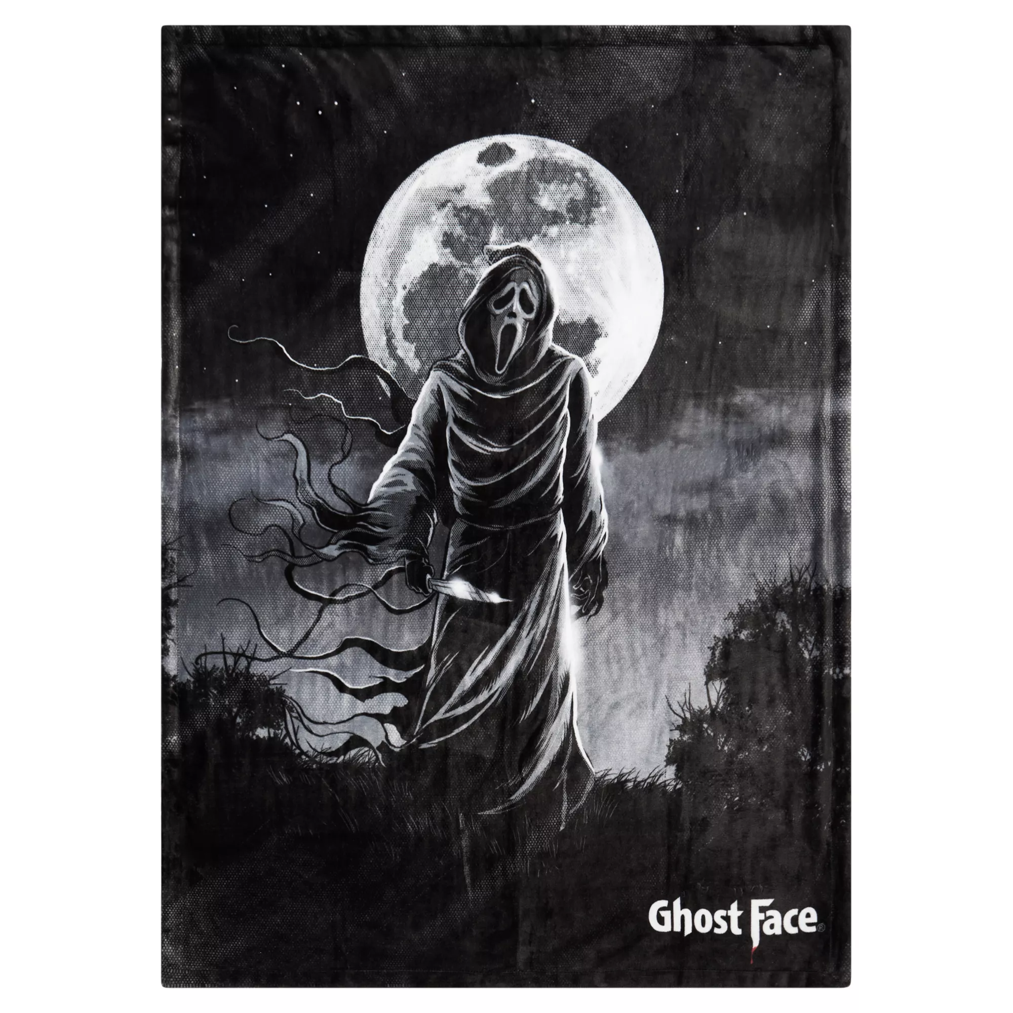 Ghost Face Reversible Fleece Blanket at Spencer's