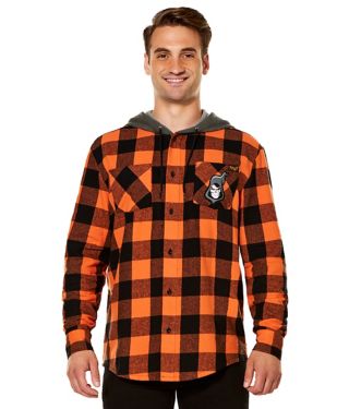 Spirit Halloween Flannel Hoodie