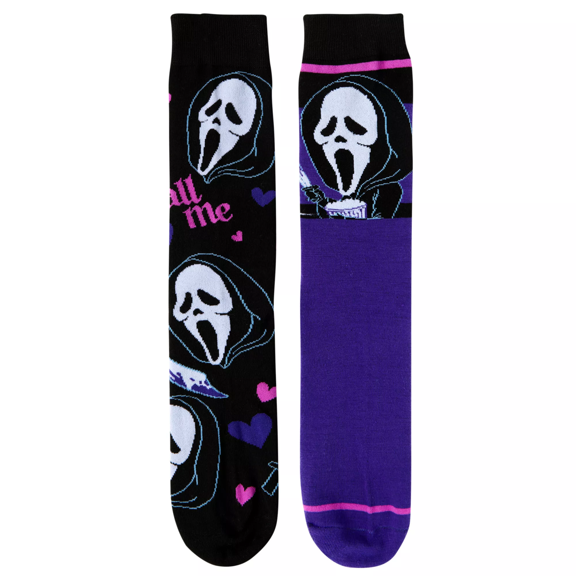 Ghost Face Crew Socks - 2 Pack at Spencer's