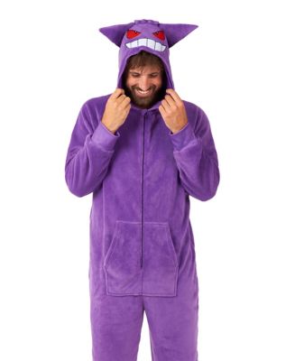 Adult Gengar Hooded Union Suit Costume Pok mon Spirithalloween