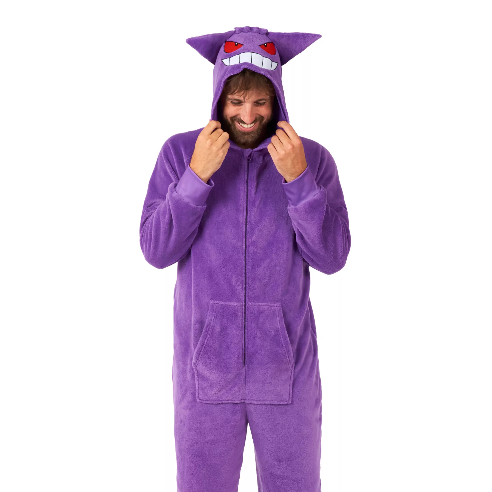 Adult Gengar Hooded Jumpsuit Costume - Pokémon at Spencer's