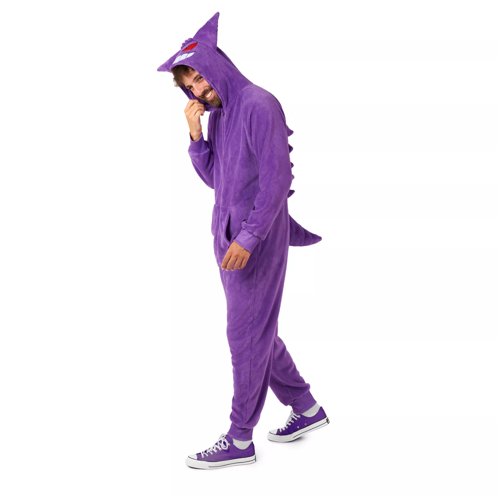 Adult Gengar Hooded Jumpsuit Costume - Pokémon at Spencer's