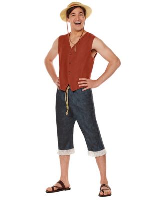 One Piece Monkey D Luffy New World Costume Outfits for Halloween & Cosplay  Party