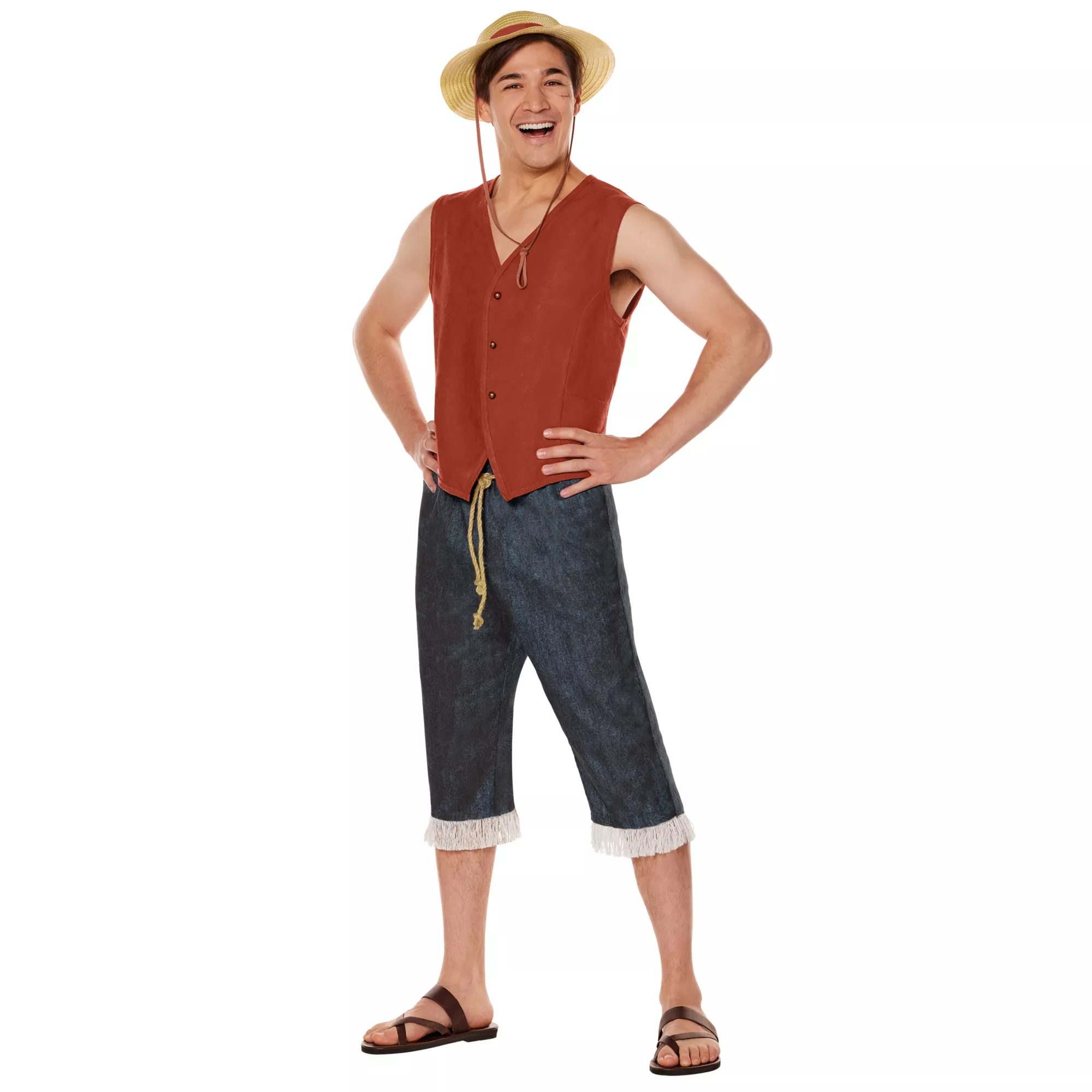 Adult Straw Hat Luffy Costume -  One Piece at Spencer's
