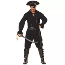 Adult Black Pirate Shirt at Spencer's