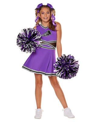 Kids Purple Cheerleader Costume - Spirithalloween.com