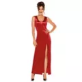 Adult Red Velour Maxi Dress at Spirit Halloween